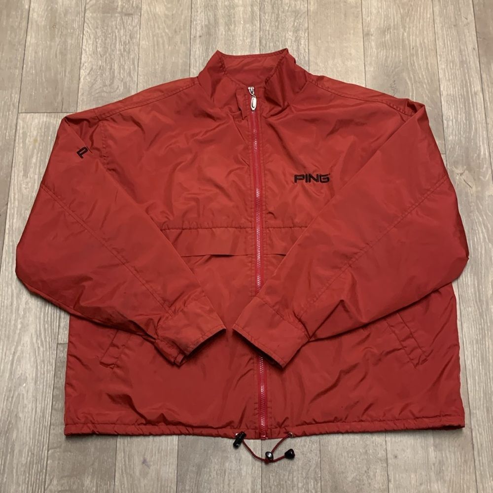 Ping Red Lightweight Windbreaker Jacket